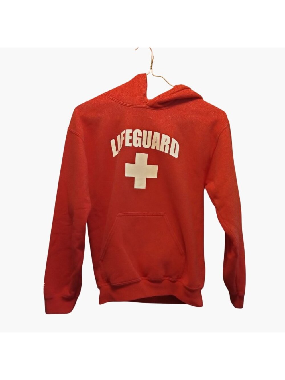 Lifeguard Hoodie Red Genesys Athletic Club Size Small Michigan Heavy Blend